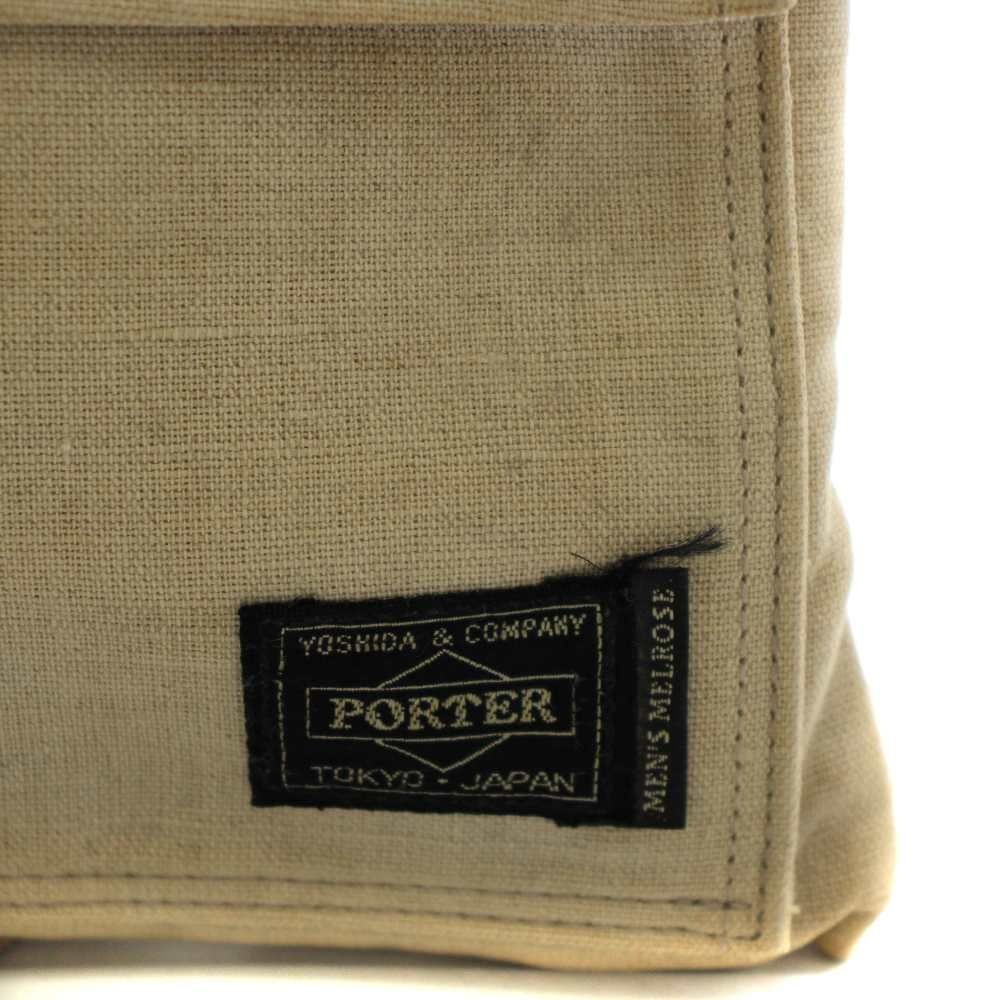 Authentic Porter Yoshida Canvas Shoulder Bag Beige made in Japan