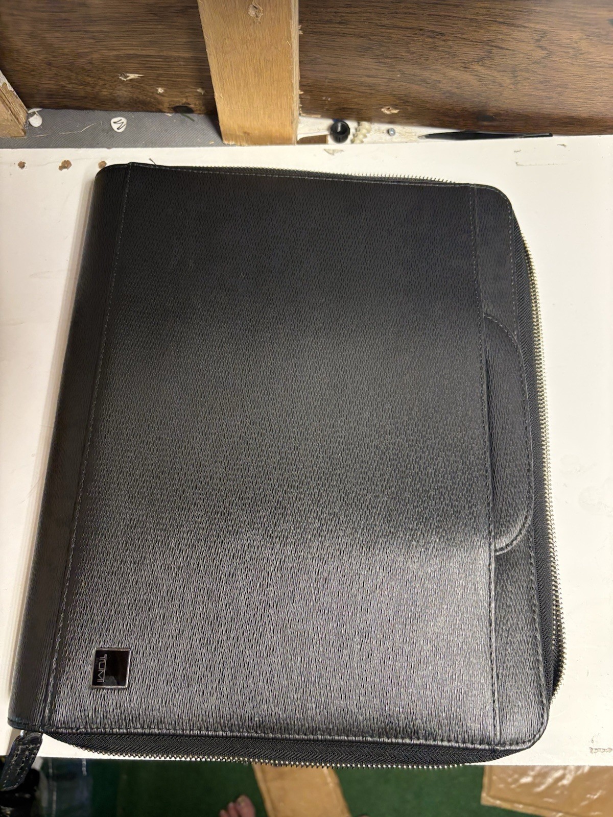 Tumi Delta Double Handle Leather Portfolio Case.