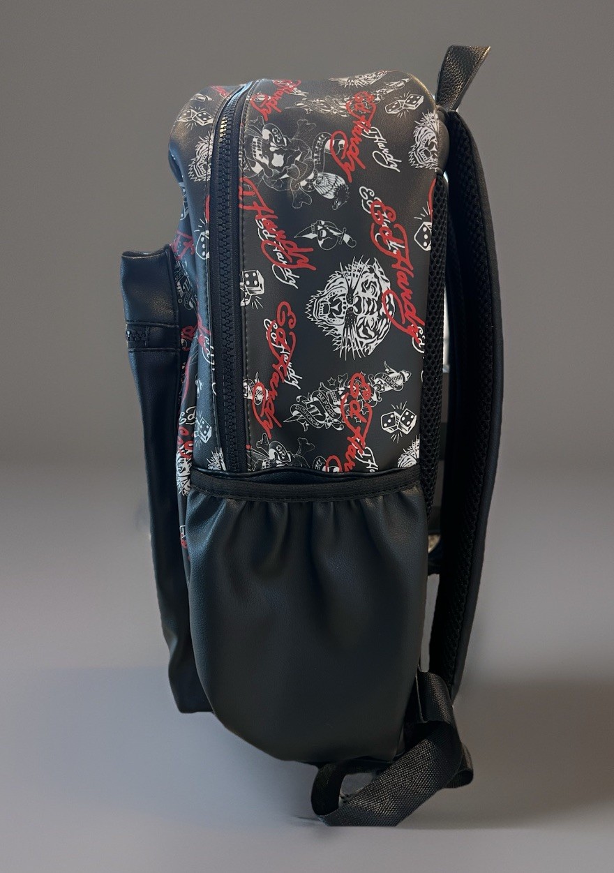 NEW ED HARDY MENS DESIGNER TATOO SKULL DAGGER BLACK LAPTOP TRAVEL BACKPACK LARGE