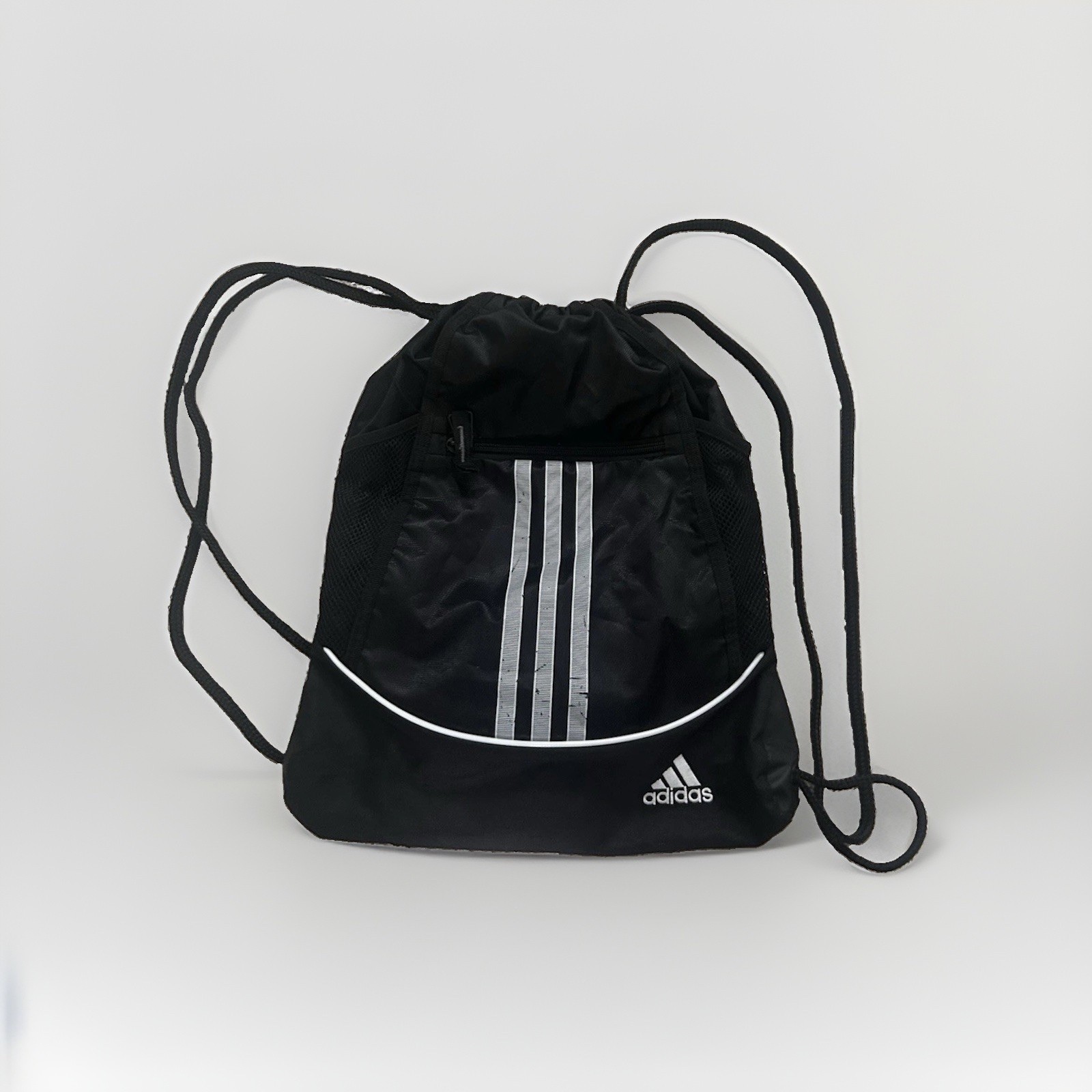 Adidas Alliance II Sackpack Backpack in Black Gray White Backpack Satchel
