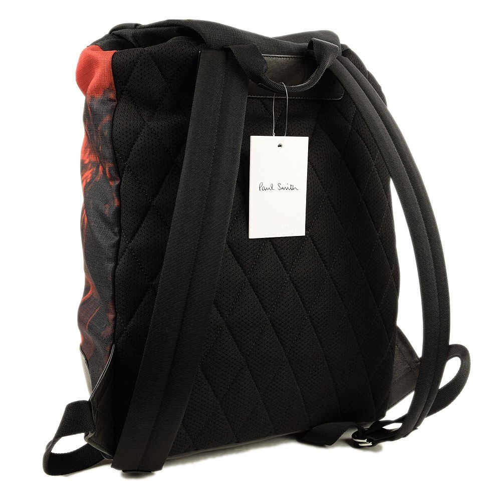 PAUL SMITH Orange Sunset PHOTOGRAPH Canvas Leather Backpack NWT