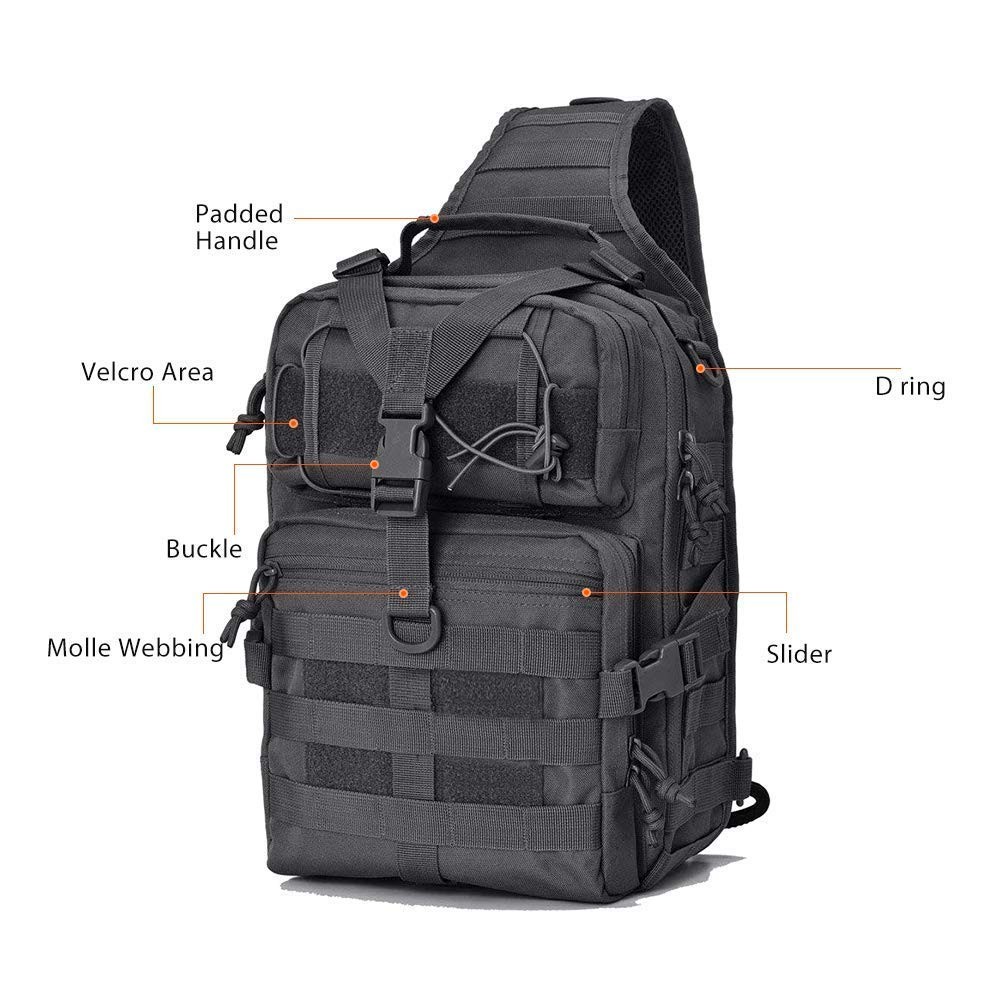 Tactical Sling Backpack Military Rover EDC Molle Assault Range Bag