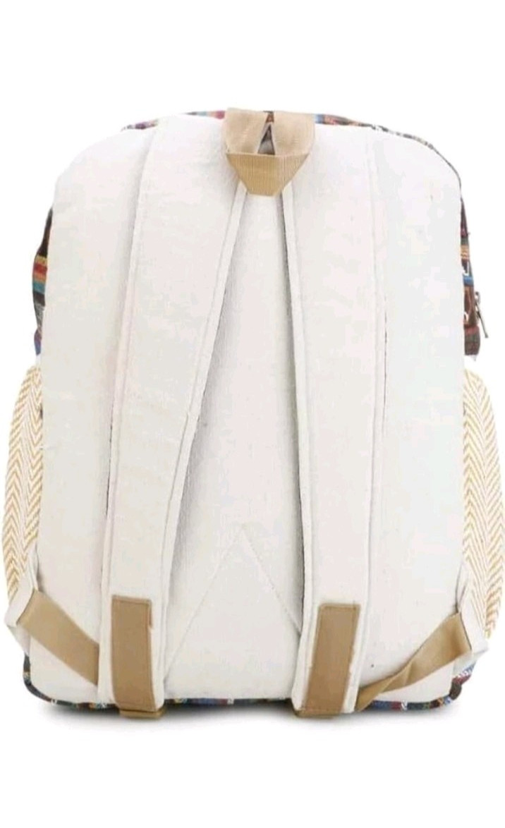 Handmade Boho Print Laptop Backpack – Hemp Cotton Travel Bag