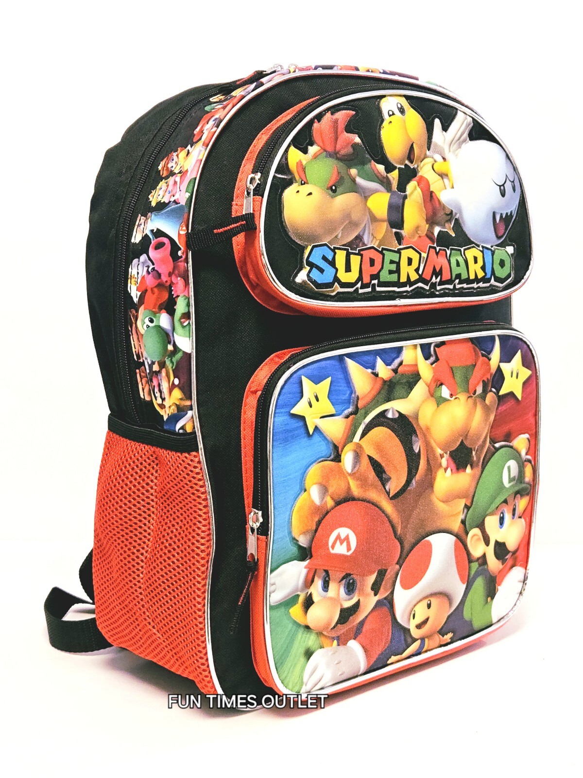 Nintendo Super Mario Bros Large 16″ School Backpack Luigi Browser Travel Bag New