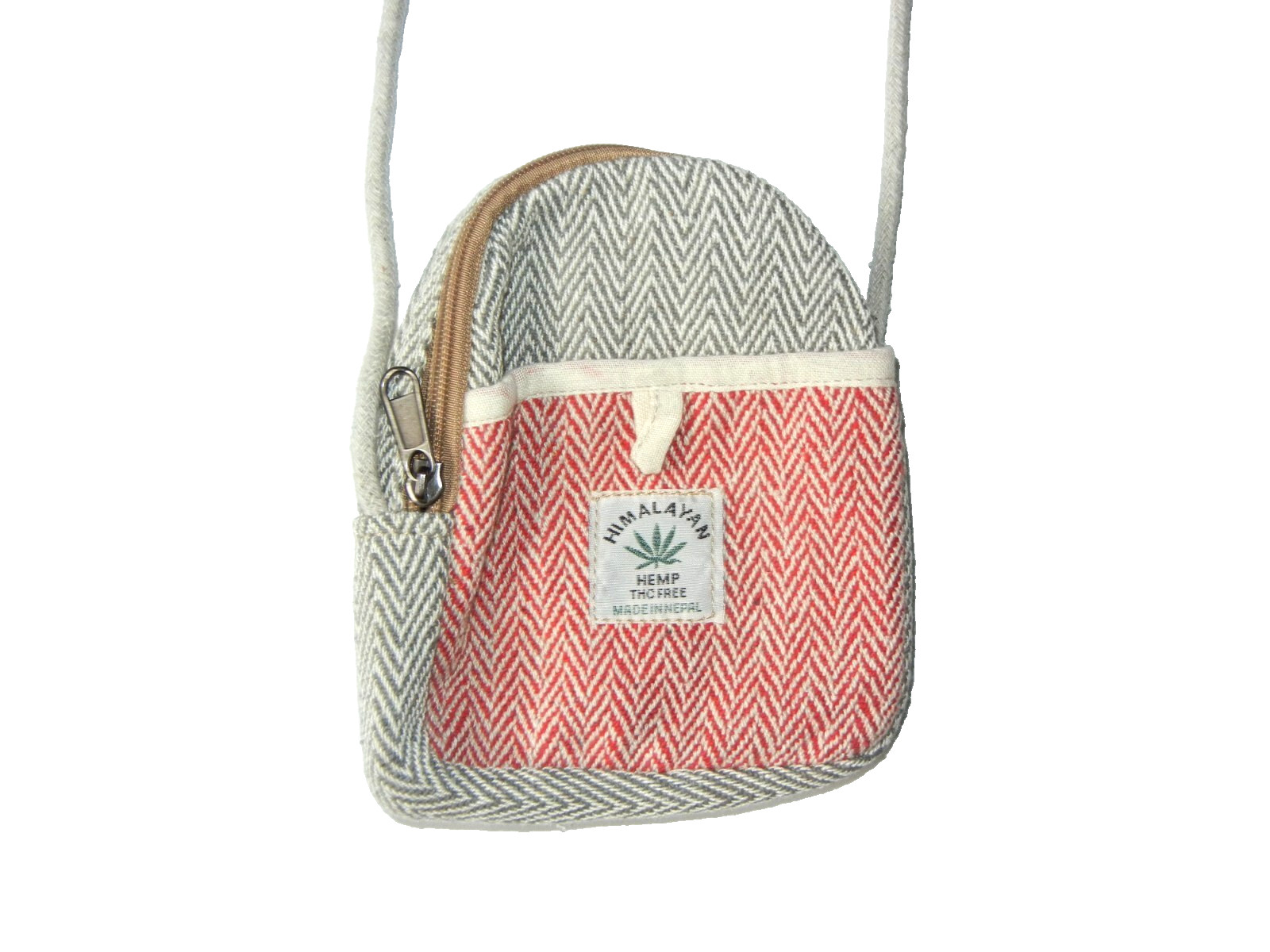 KATHMANDU IMPORTS Nepal Made Pink HIMALAYAN HEMP SHOULDER BAG Small Purse Tote