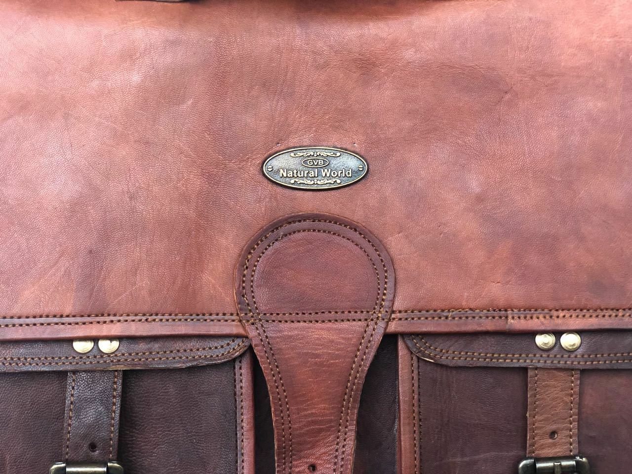 Handmade Men’s Genuine Leather Vintage Laptop Messenger Briefcase Bag Satchel