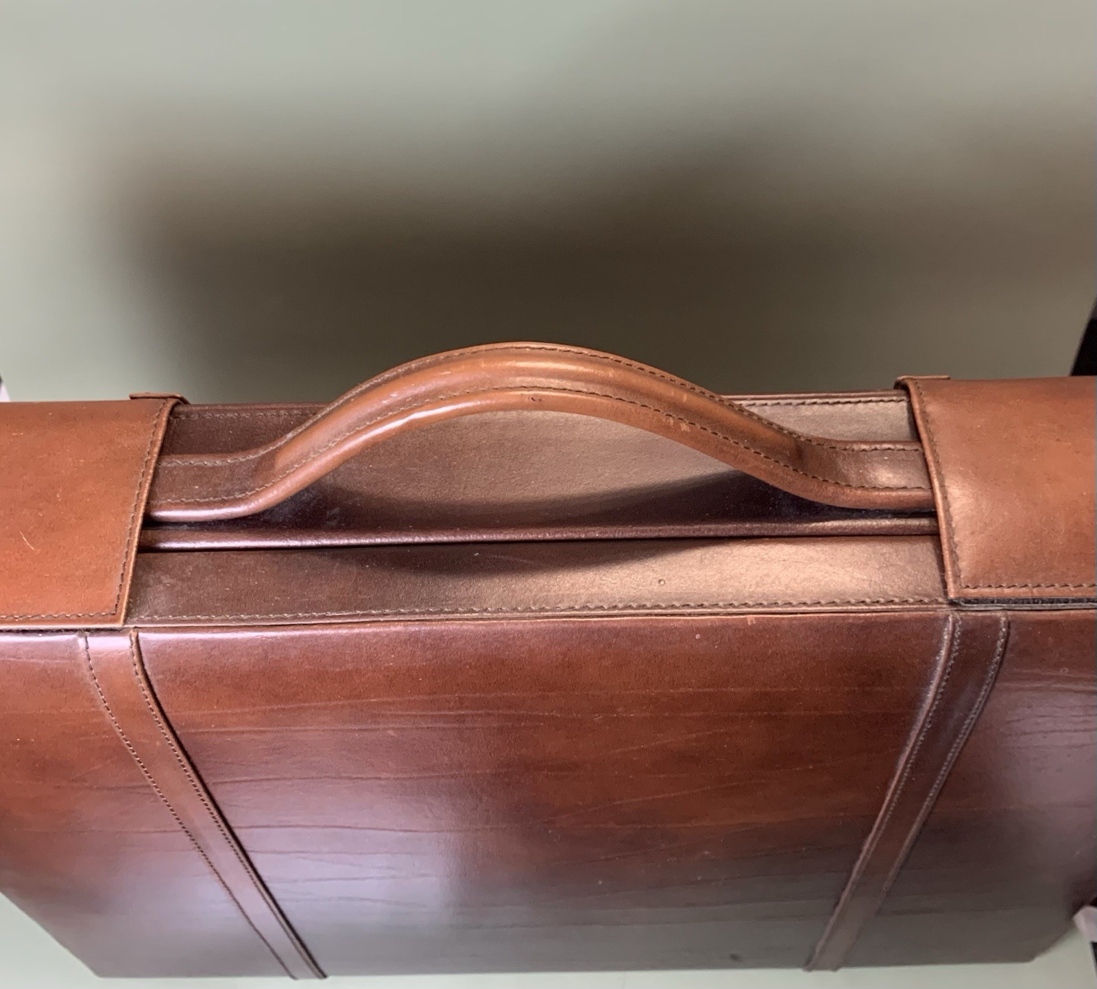 Roma Authentic Quality Leather Briefcase Handmade In Spain Lockable Business