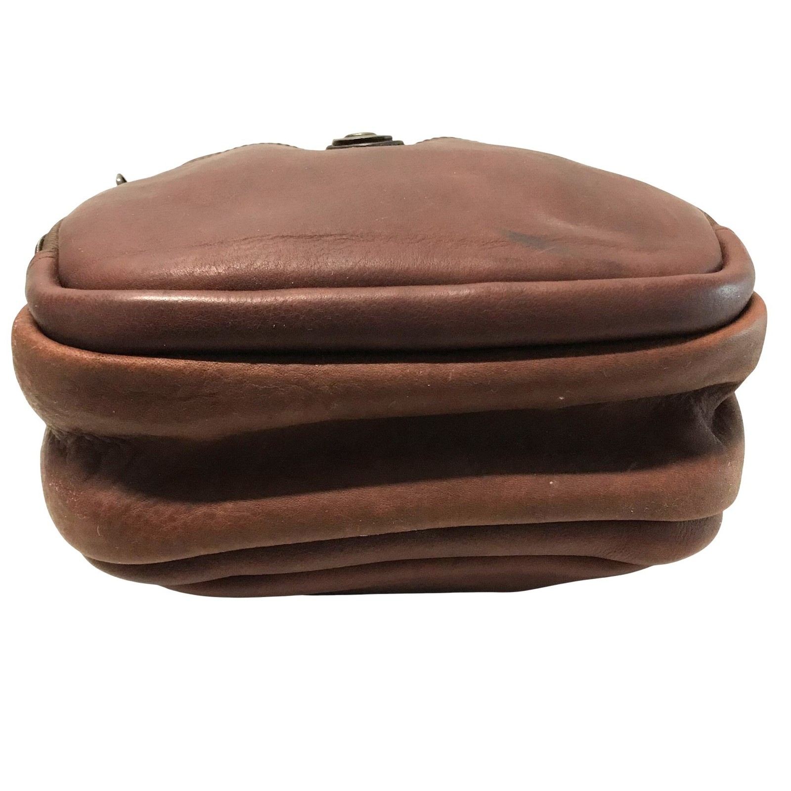 DELUTH Trading Mens Brown Buffalo Leather Crossbody Bag Adjustable