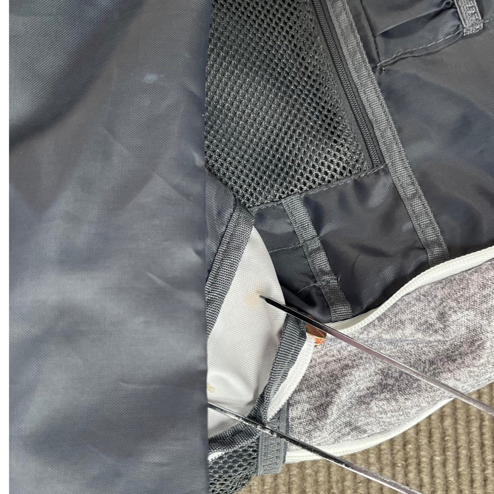Adidas Prime Backpack Grey Heather Rose Gold Zipper LoadSpring Straps School Bag