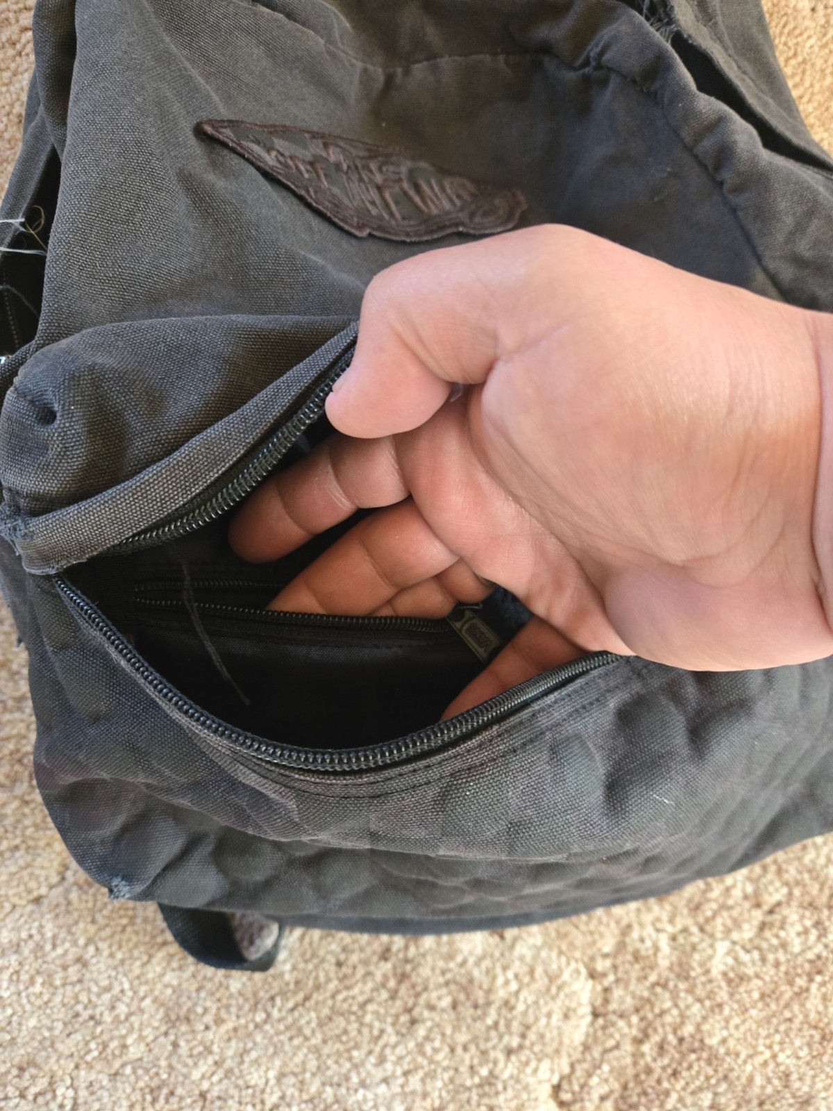 VANS BACKPACK, 16×14″, Functional but very worn! As is or repurpose