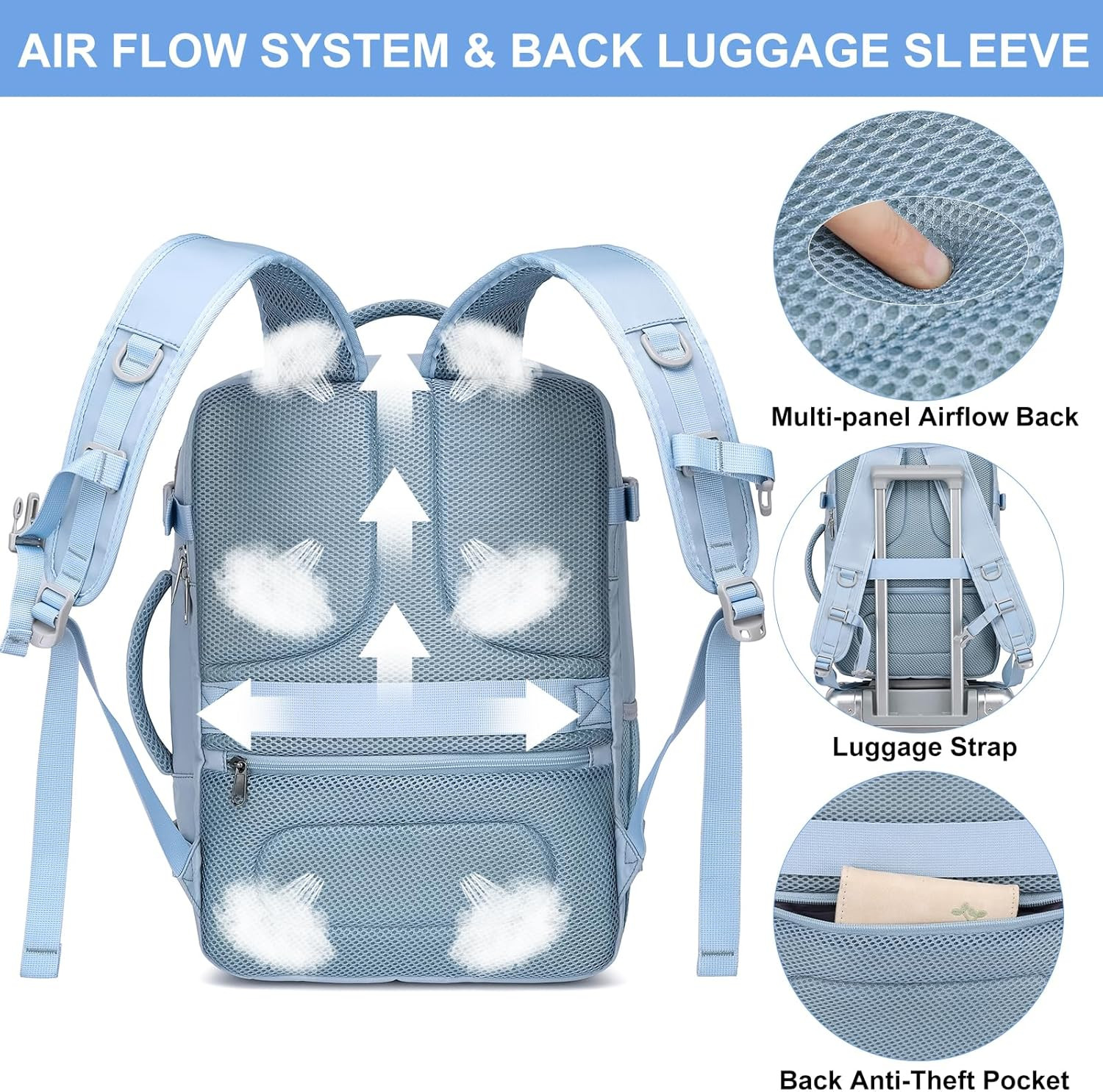Travel Backpack for Men Women,Carry on Backpack Airline Approved,Backpack for Co