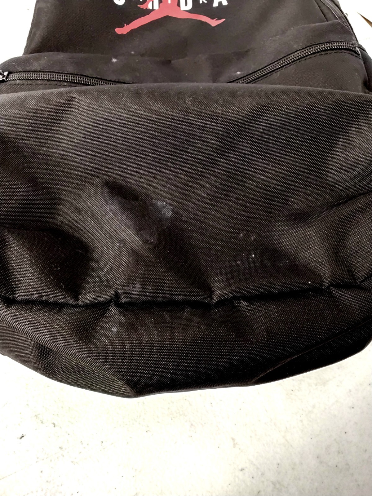 Jordan Black Backpack with Red Jumpman Logo – Used –