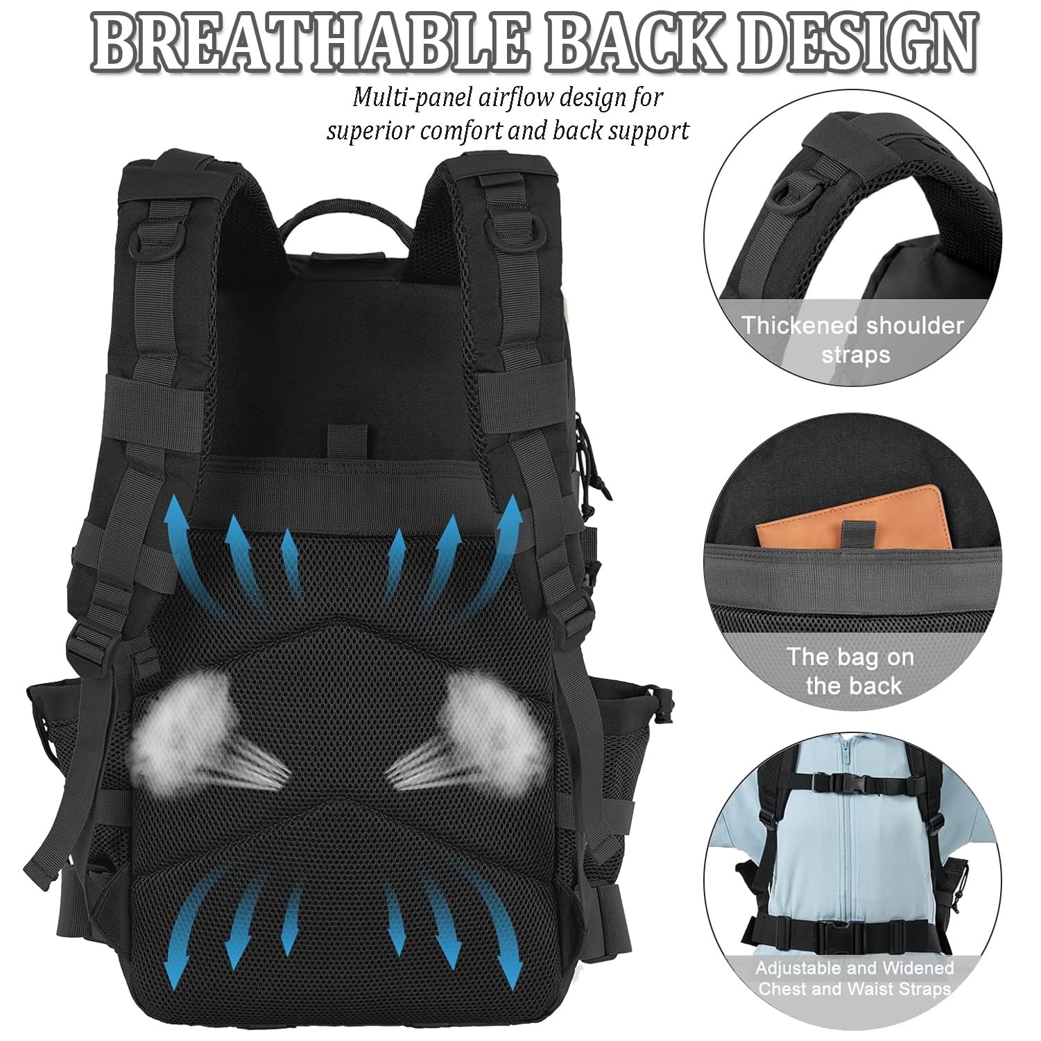 Taeku Tactical Backpack for Men, 28L Military Backpacks Classic Molle Backpac…