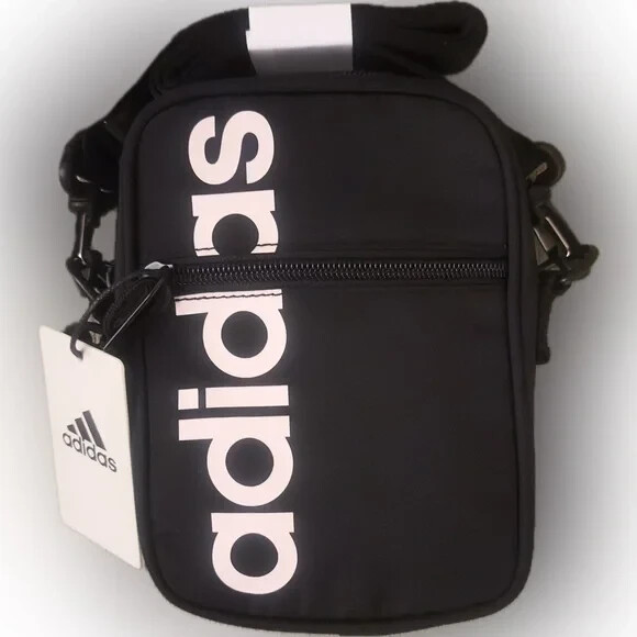 ADIDAS Unisex Core Festival Crossbody Wallet Purse 7″ Bag Black PINK $35 NEW
