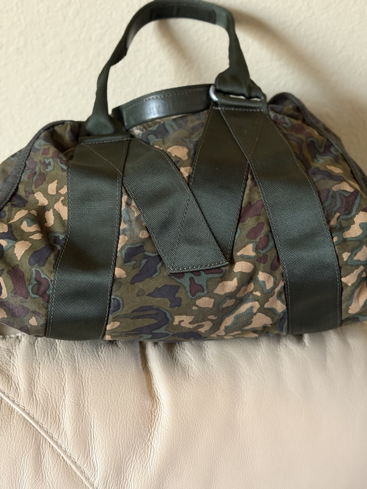 Marc by Marc Jacobs Camouflage Duffle Bag One Size Zip Lined Pockets