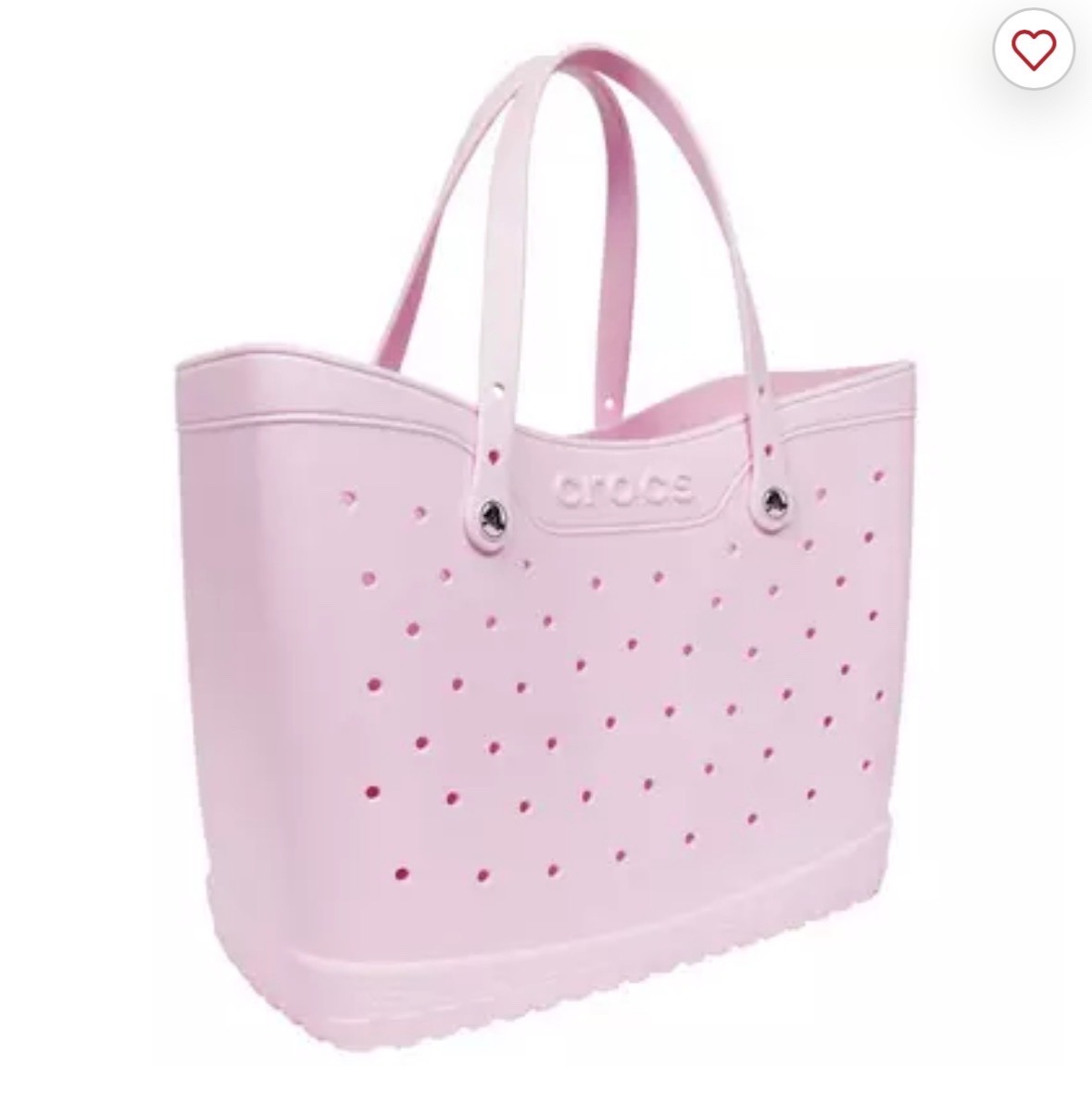 CROCS Classic Large TOTE Bag Light Pink Milk Color New NWT in Box 19”x15”x7”
