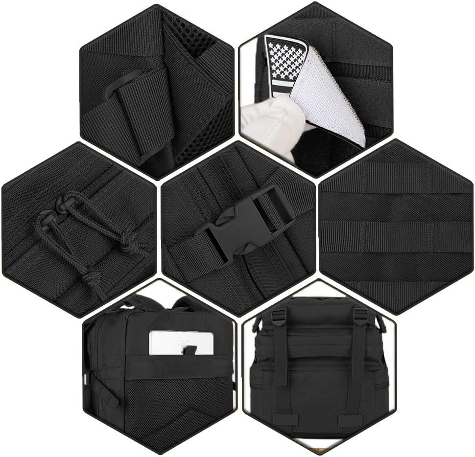 45L Military Tactical Backpack Large Army Men 3 Day Assault Pack Molle Rucksack