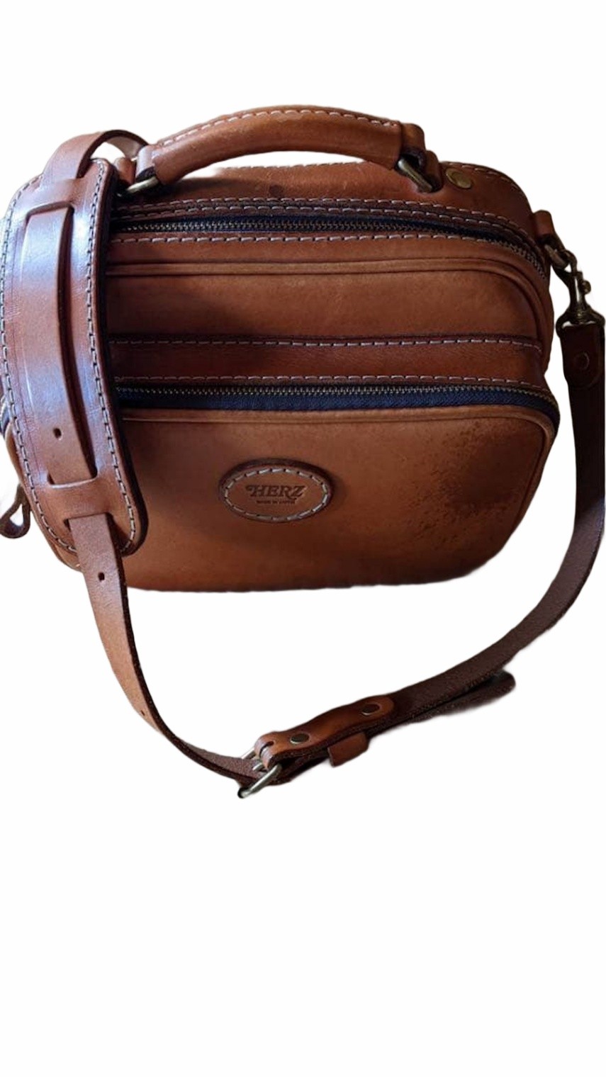 HERZ Shoulder Bag 19x27x14cm Used with stain Japan