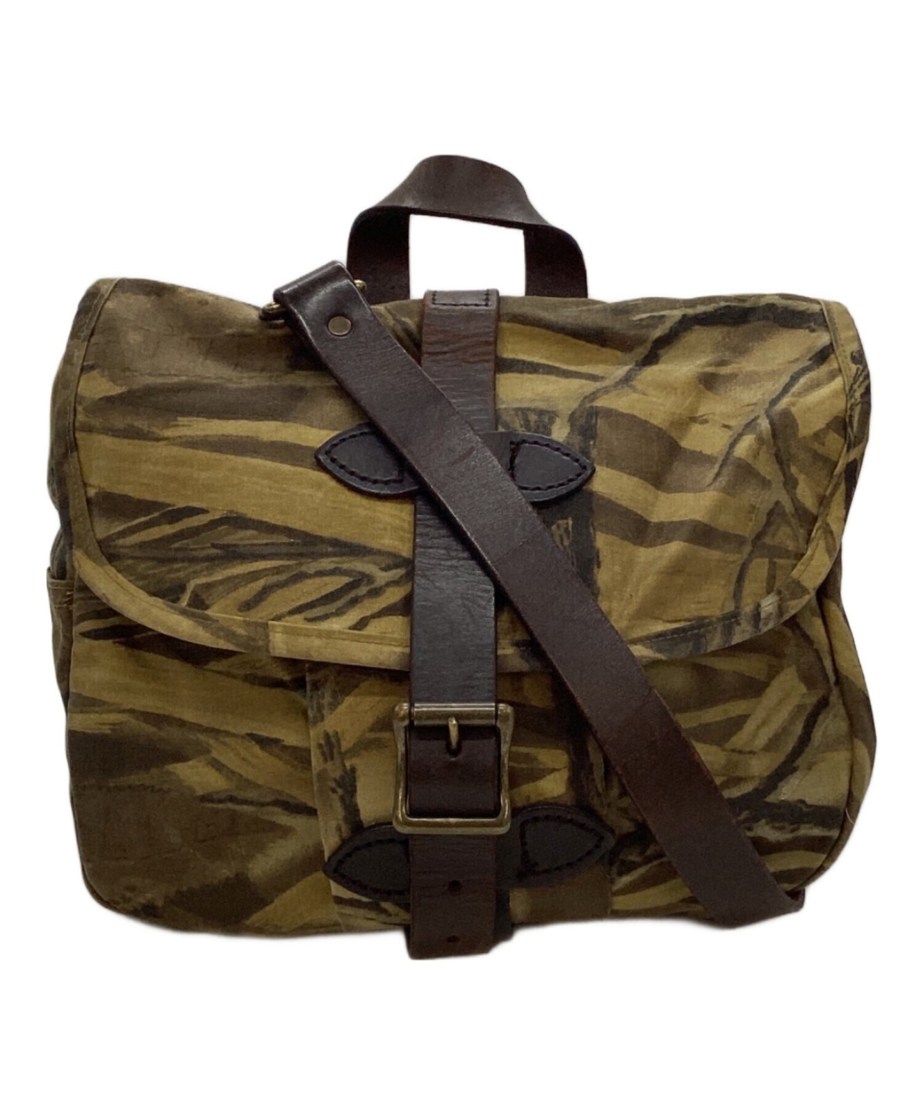 FILSON Small Field Shoulder Bag Realtree Camo Brown USA Made Hunting Used