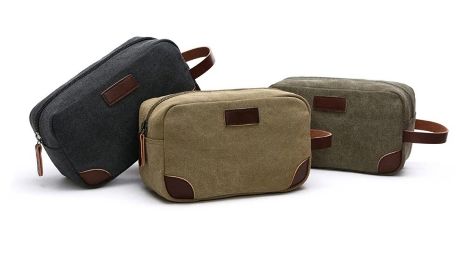Mens Toiletry Bag Hanging Dopp Kit Canvas Shaving Bag Large Capacity for Travel