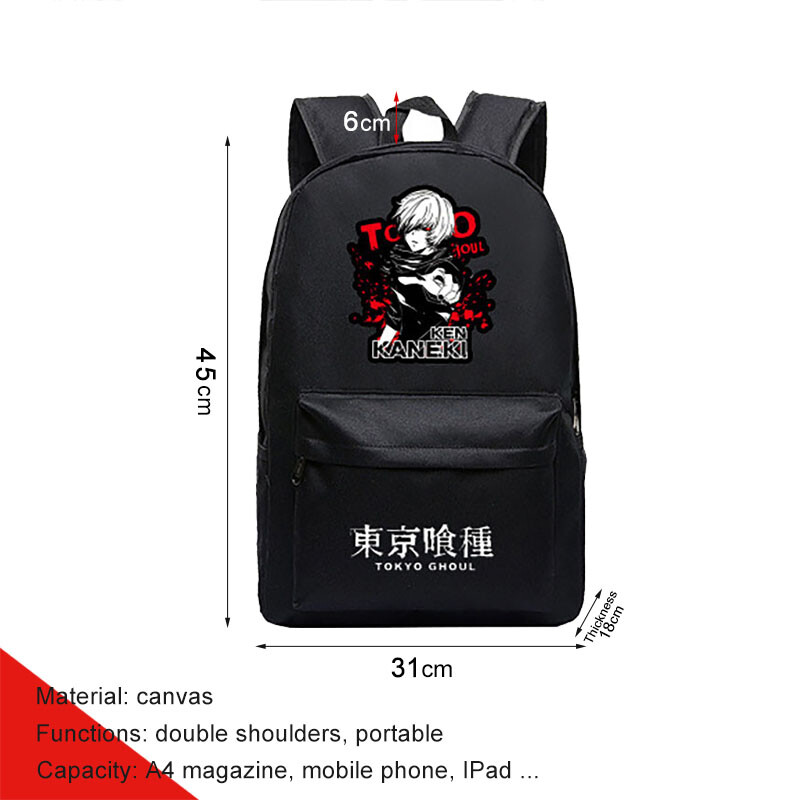 Tokyo Ghoul Backpack Book Bag Shoulder Bag Travel Bag Rucksack Satchel