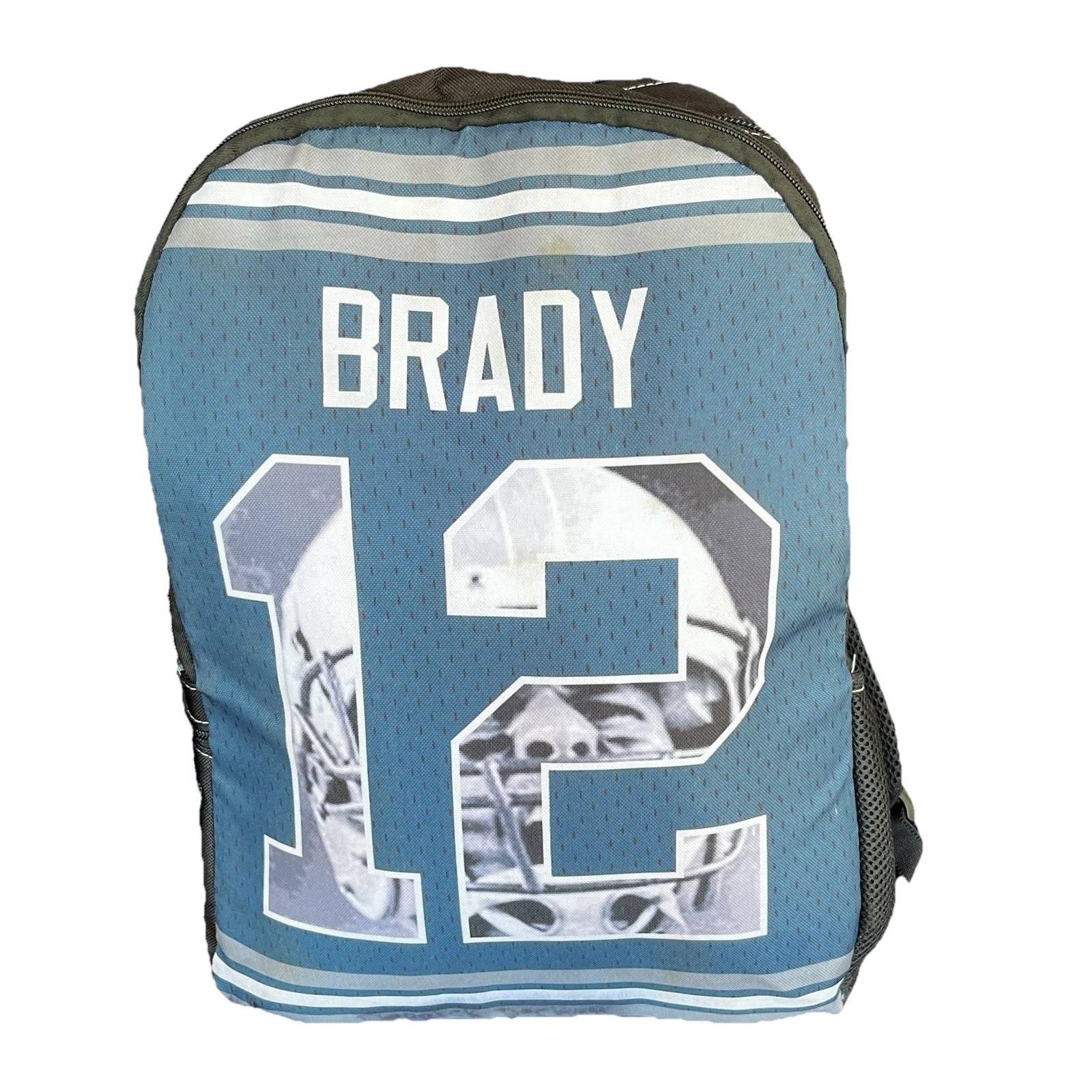 Tom Brady Backpack #12 Photo NFLPA Padded Straps Laptop Sleeve Pockets 17X11.5