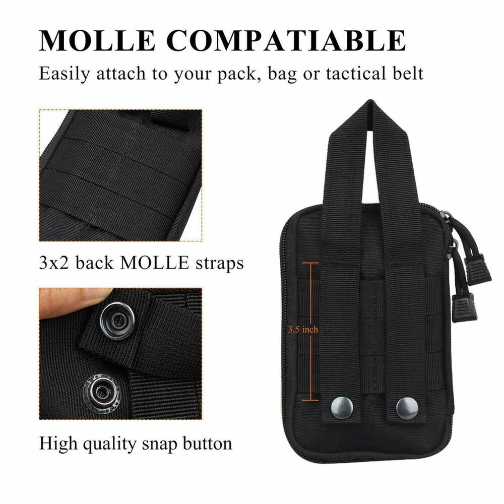 Tactical Molle Utility Bags Portable & Durable Nylon Pouch for Card Keybag Phone