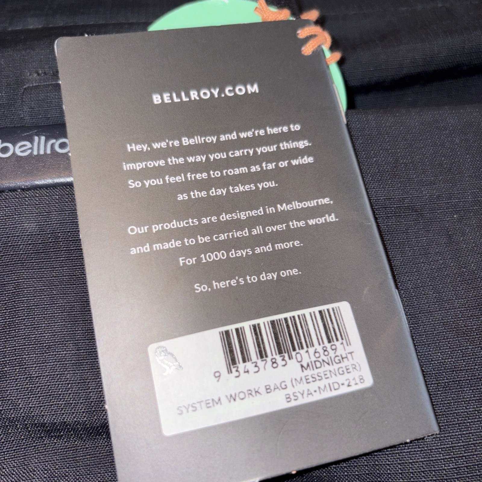 BELLROY SYSTEM MESSENGER WORK BAG Black 16’’ laptop New