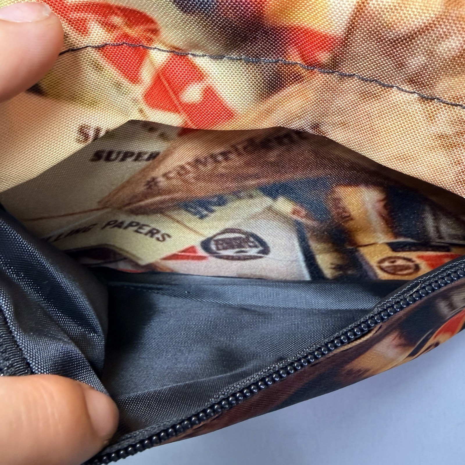 RAW Smoking Paper/Cones Branded Collage Logo Image Zipper Backpack New