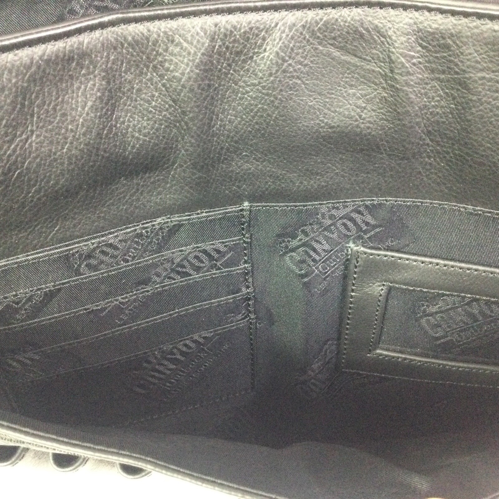 Canyon River Black Leather Travel / Messenger bag crossbody carry on 19x14x6