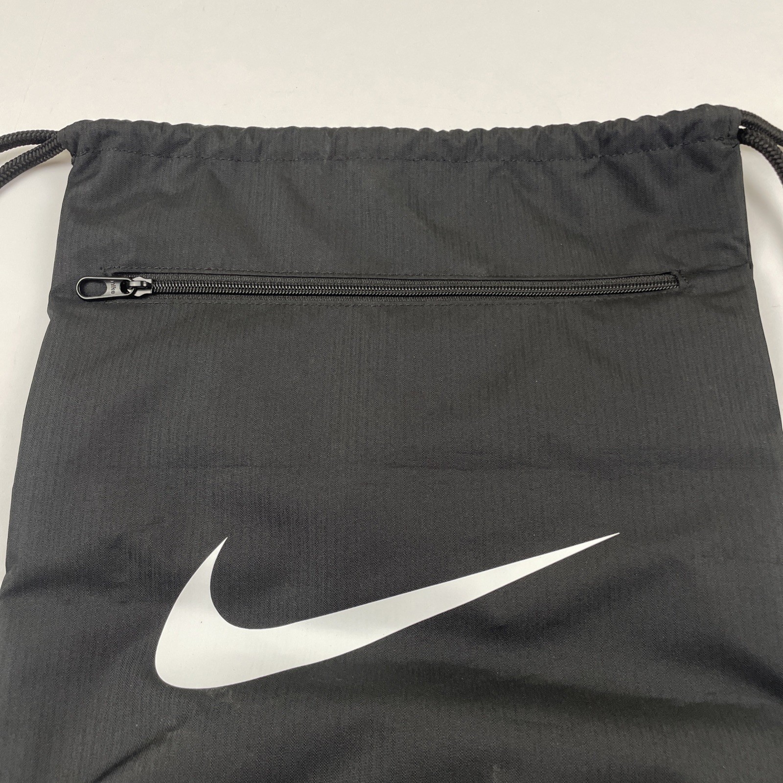 New Nike Brasilia 9.5 Drawstring Training Gym Sack Black 20″x 13″ Canvas Poly