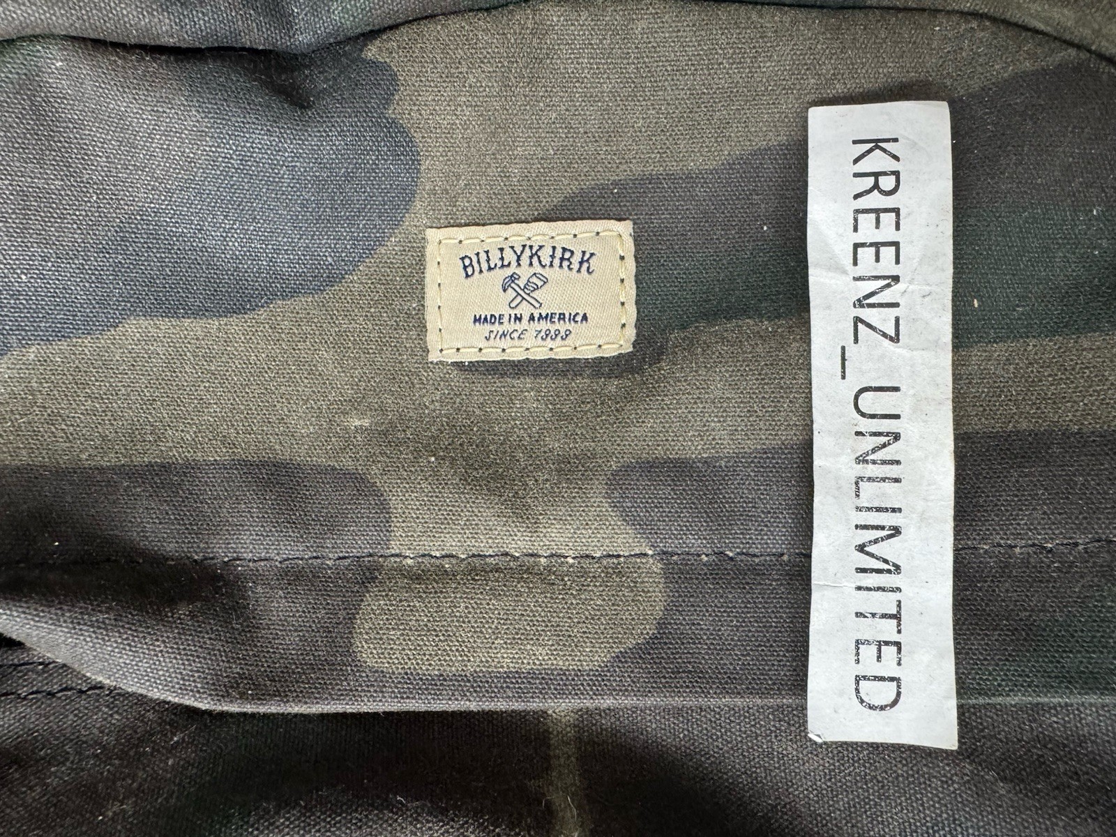 RARE $350 Billy Kirk Standard Issue Backpack in 10 oz. Waxed Canvas – 297 Camo