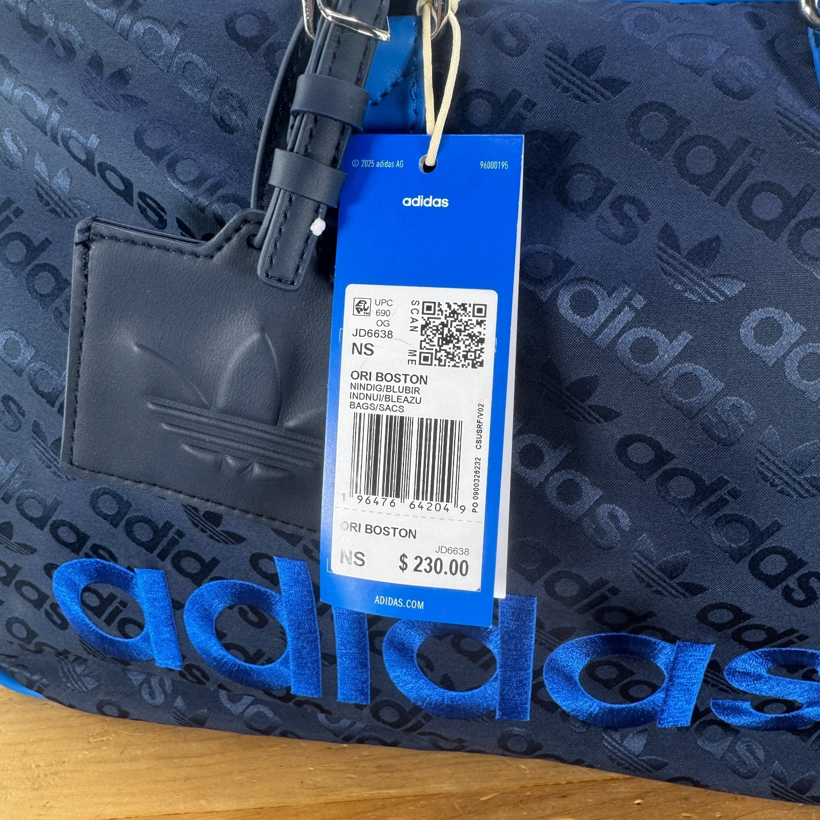 Adidas Originals Holdall Golf Sport Boston Bag Indigo Blue Rare Jd6638