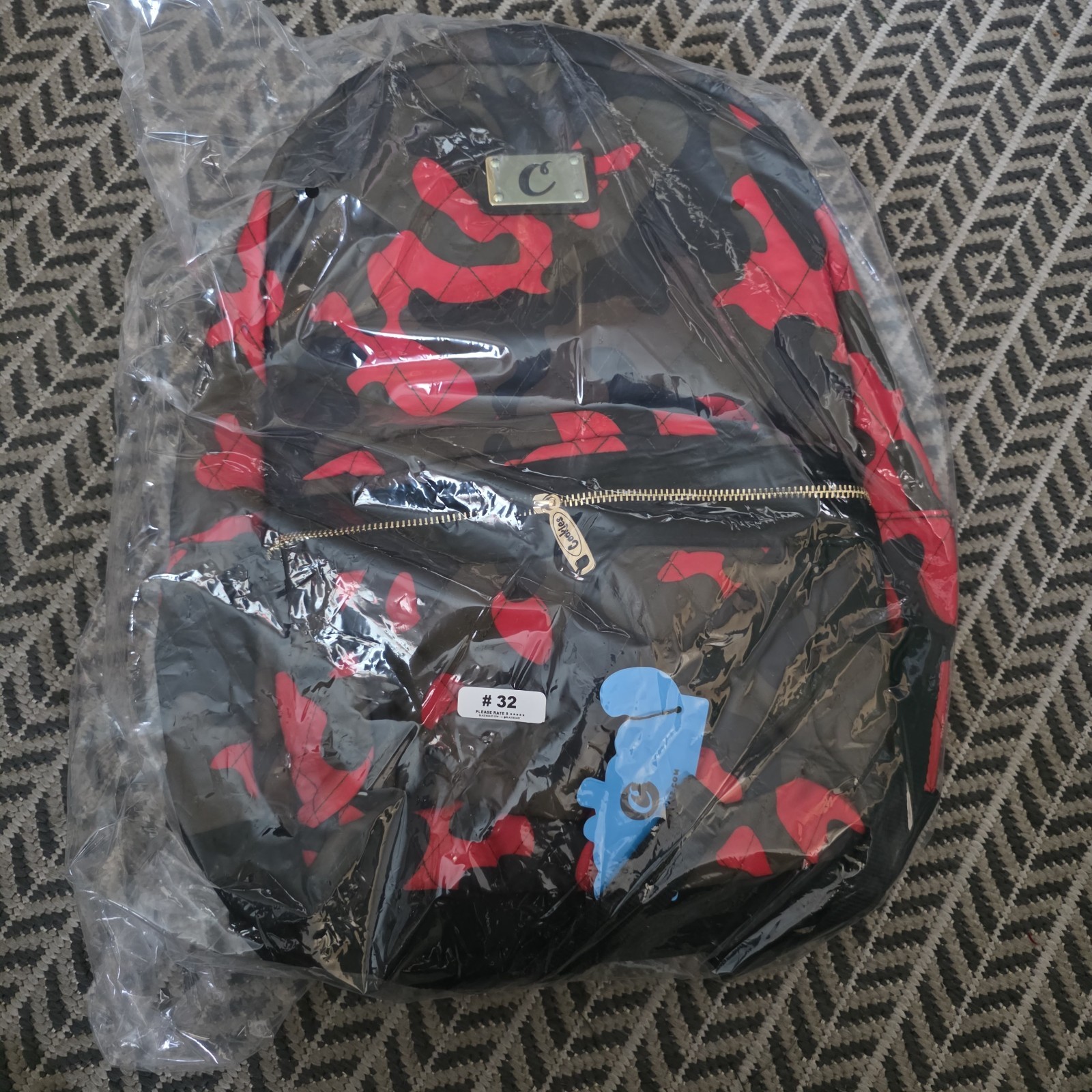 Cookies V3 Quilted Nylon Camo Red Backpack