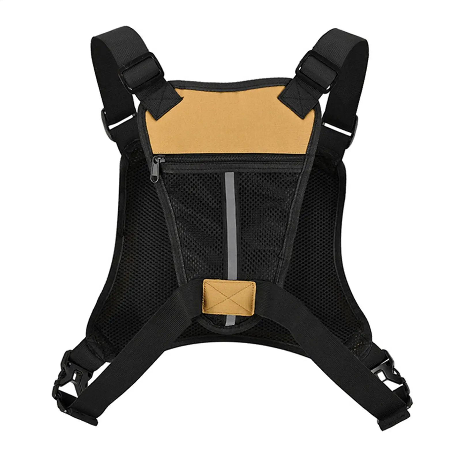 Men’s Nylon Chest Bag Chest Pack Adjustable Sports Utility Vest Bag Chest Pouch