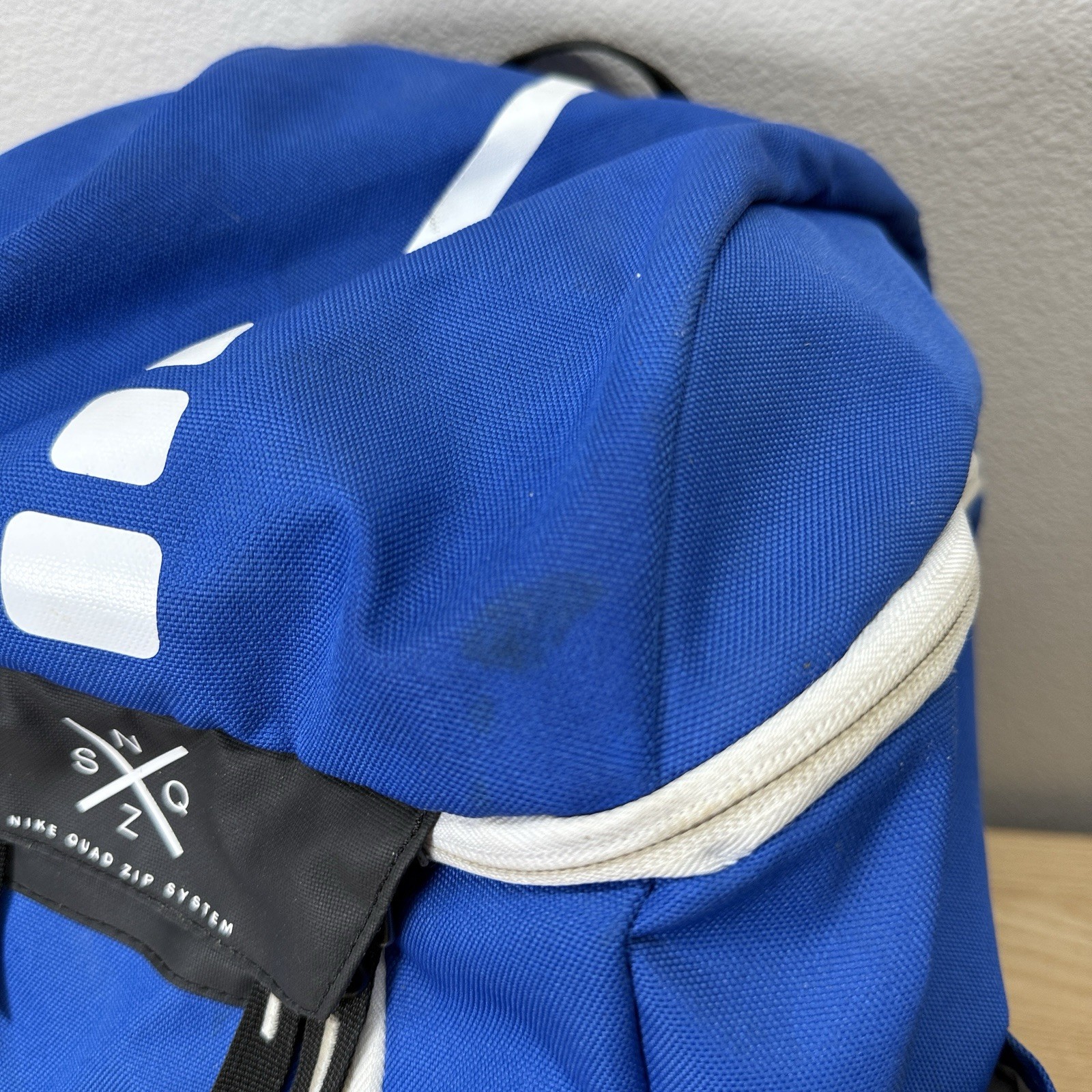 Nike Elite Quad Zip System Backpack Team 2.0 Blue Hoops Basketball Max Air