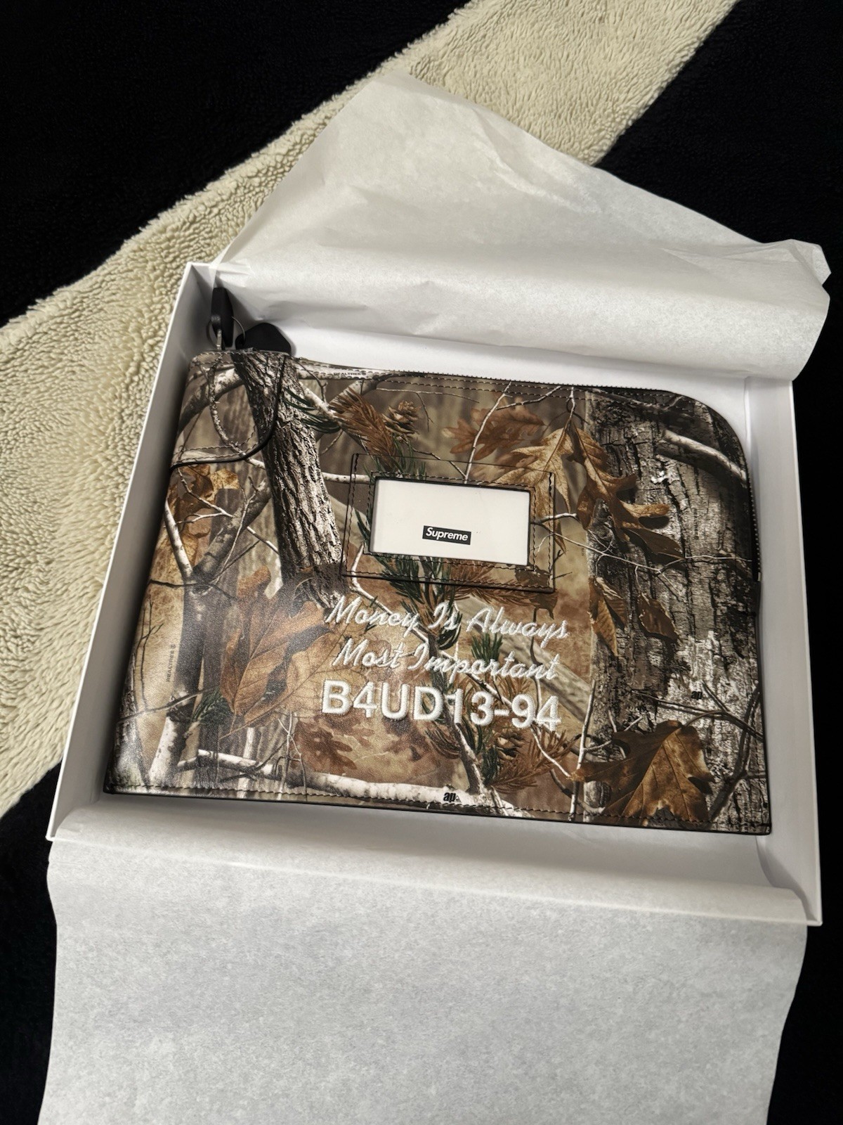 DS Supreme Real Tree Leather Money Bag SS25 FAST SHIPPING