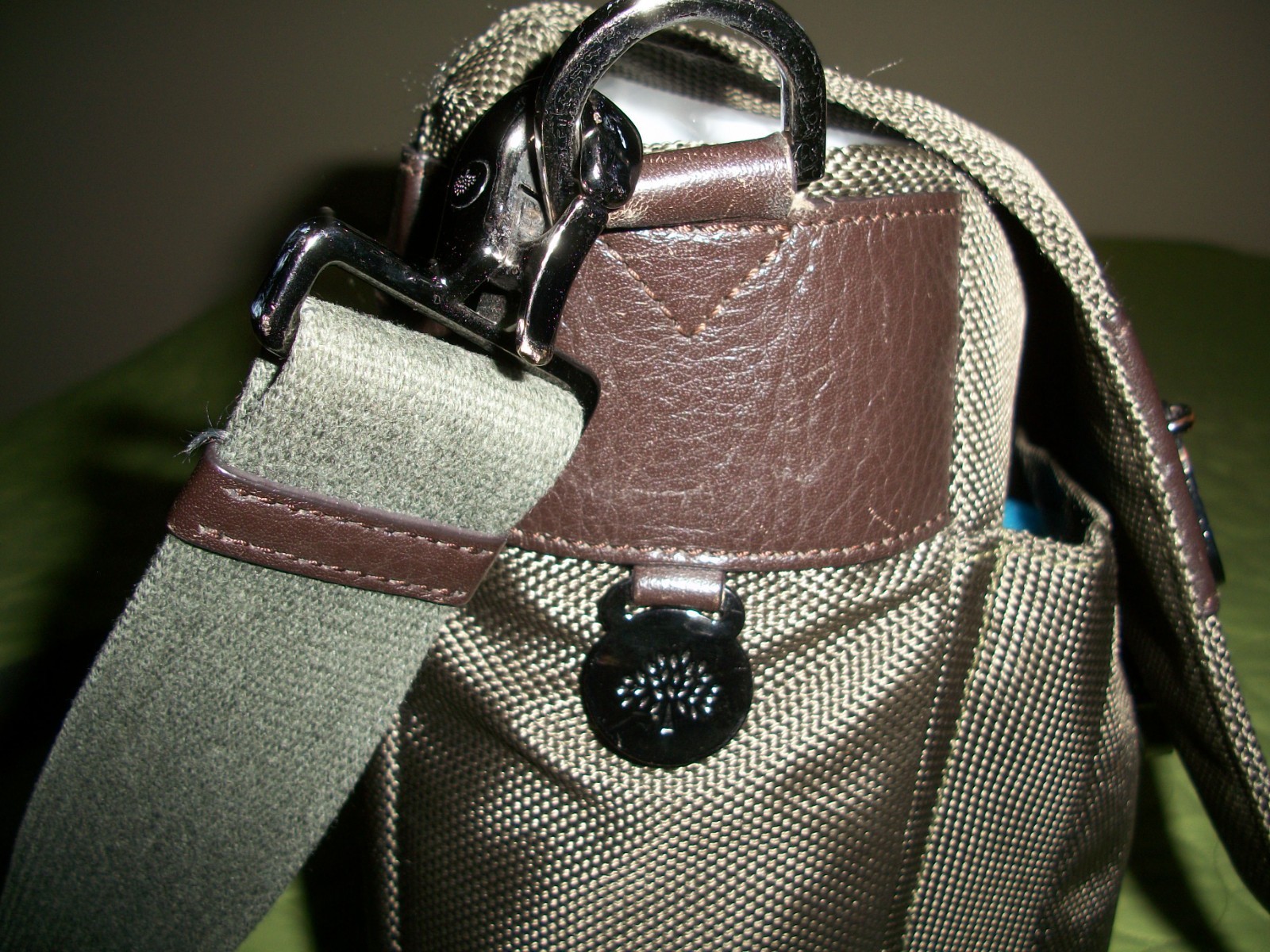 Mulberry Briefcase/Laptop Nylon/Leather Trim Shoulder/Crossbody Bag