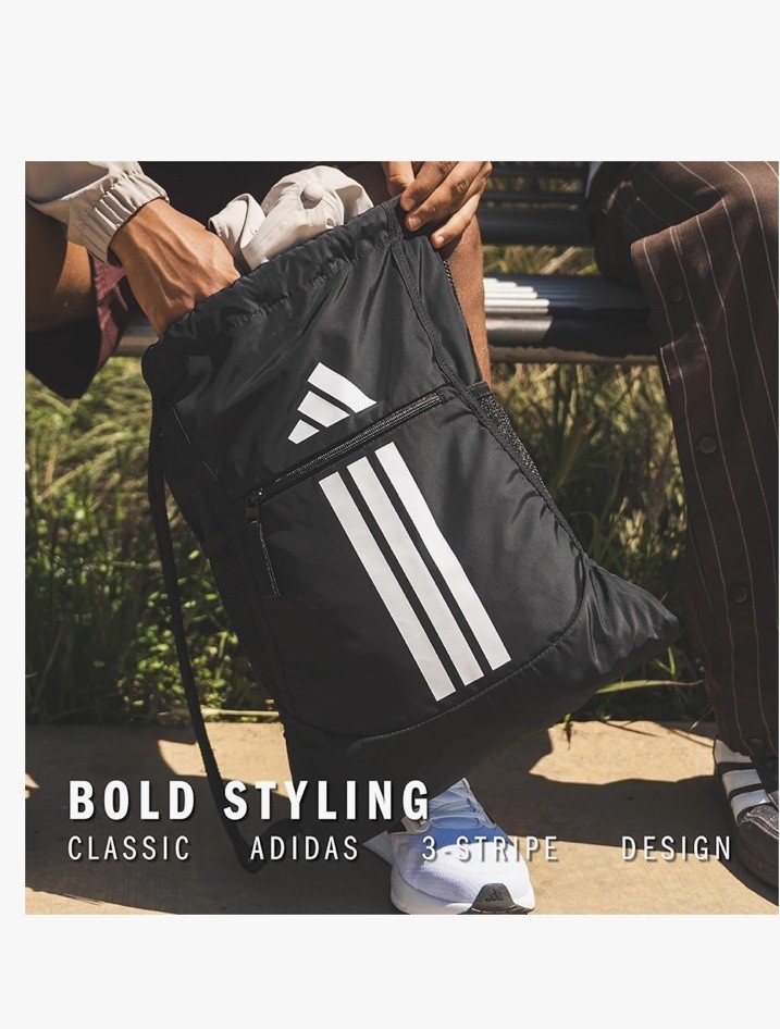 Adidas Alliance 3 Sackpsck Drawstring Backpsck Twill Onix grey black Osfa