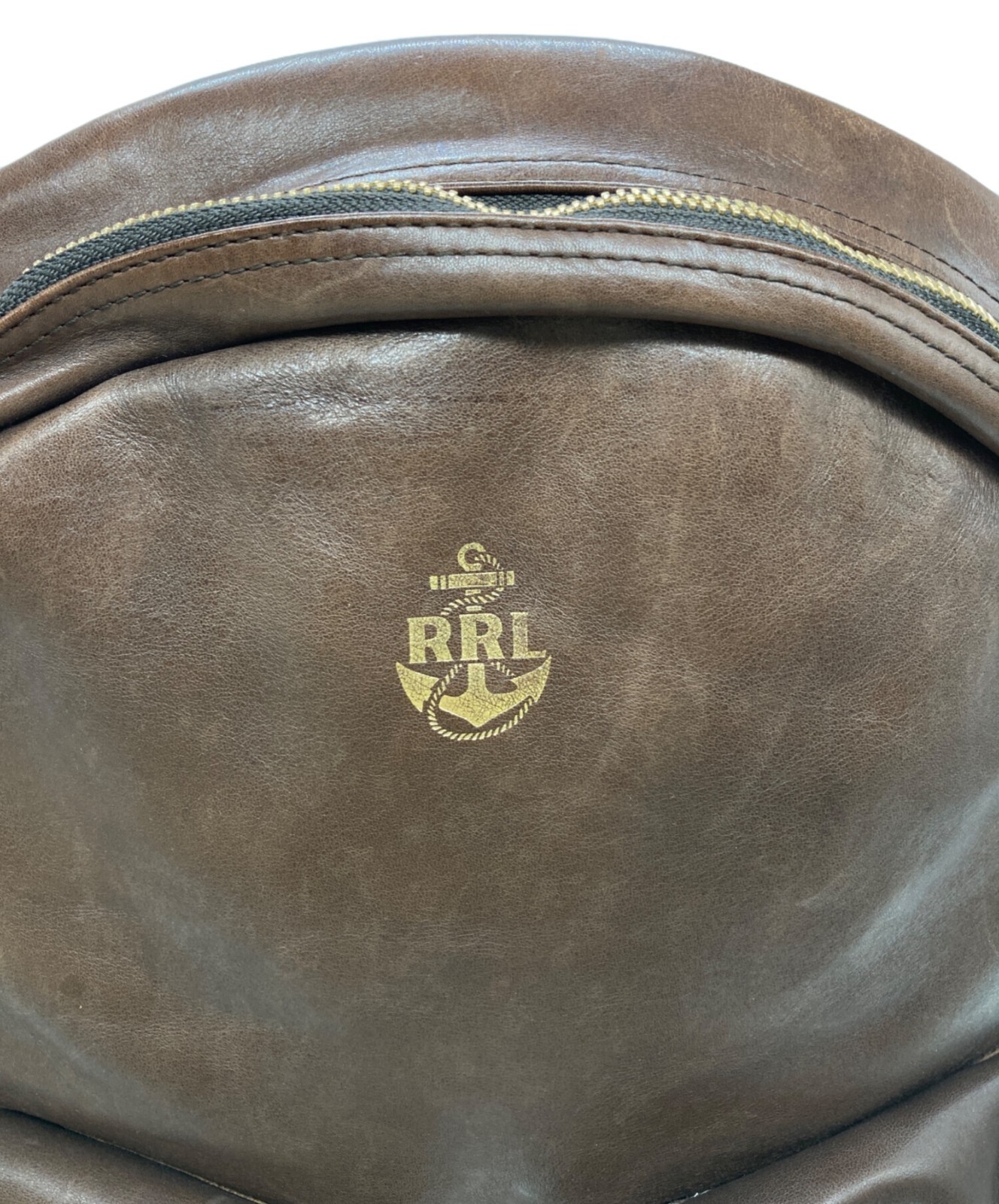 Double RL RRL Ralph Lauren MITCHELL Leather Backpack Bag Brown Authentic Used