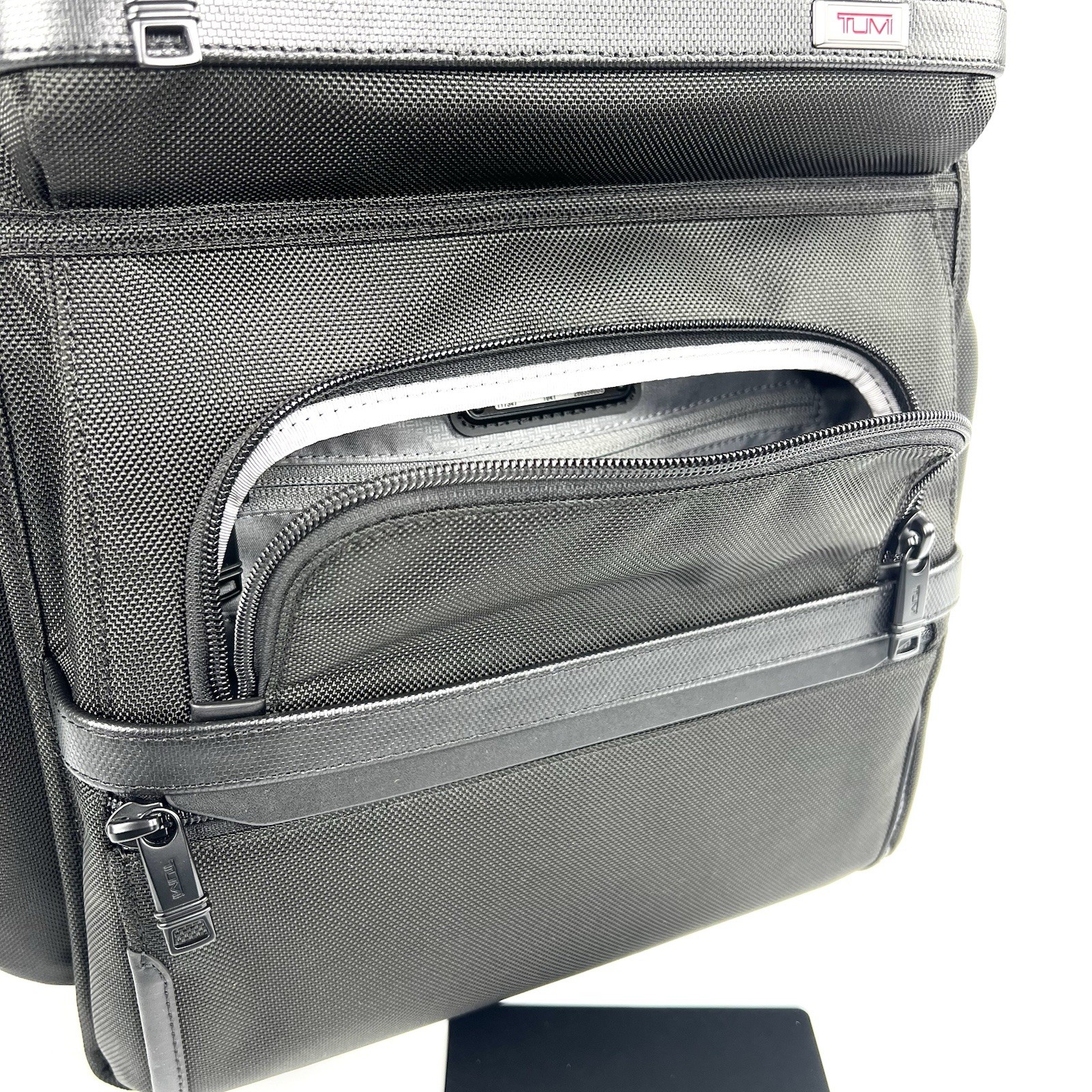 TUMI Alpha 3 Brief Pack Black Ballistic Nylon Work and Travel Backpack