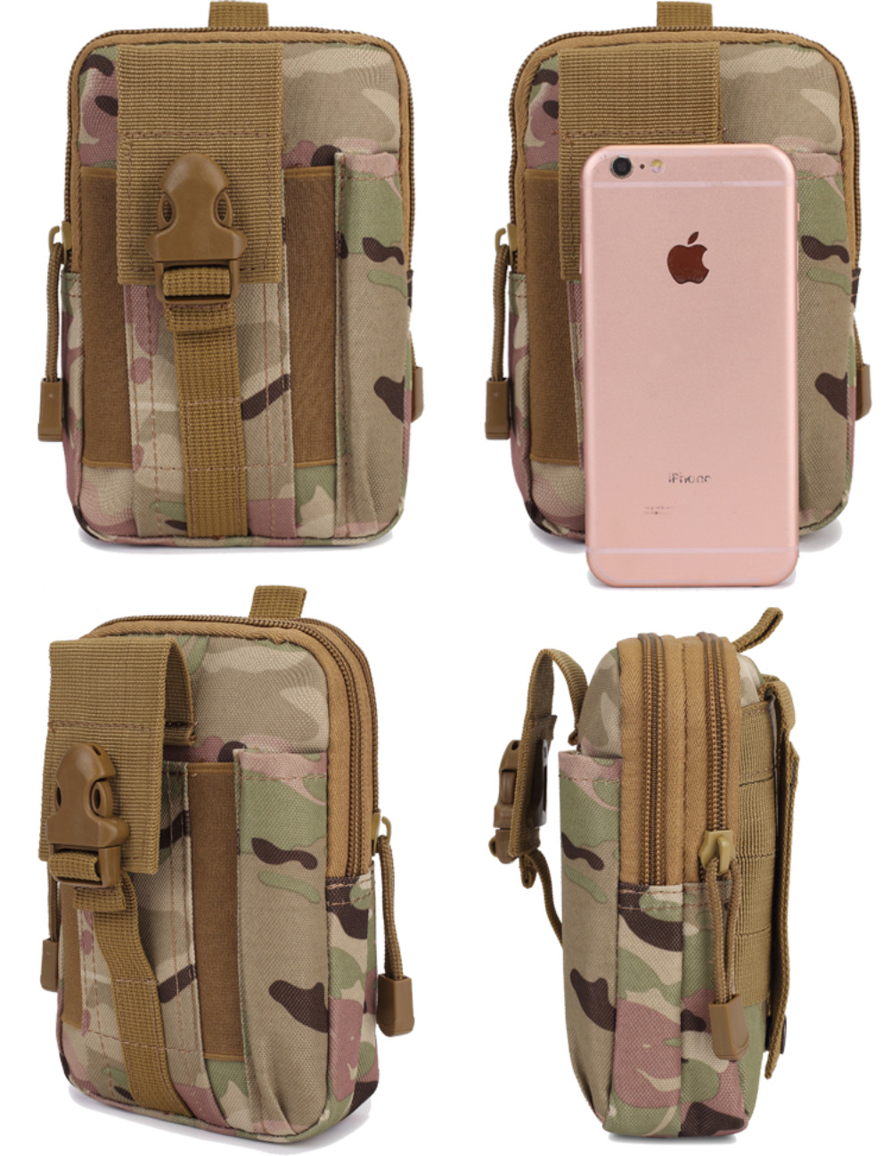 Tactical Cell Phone Pouch Case Army Waist Holster with Belt Molle Loop Holder US