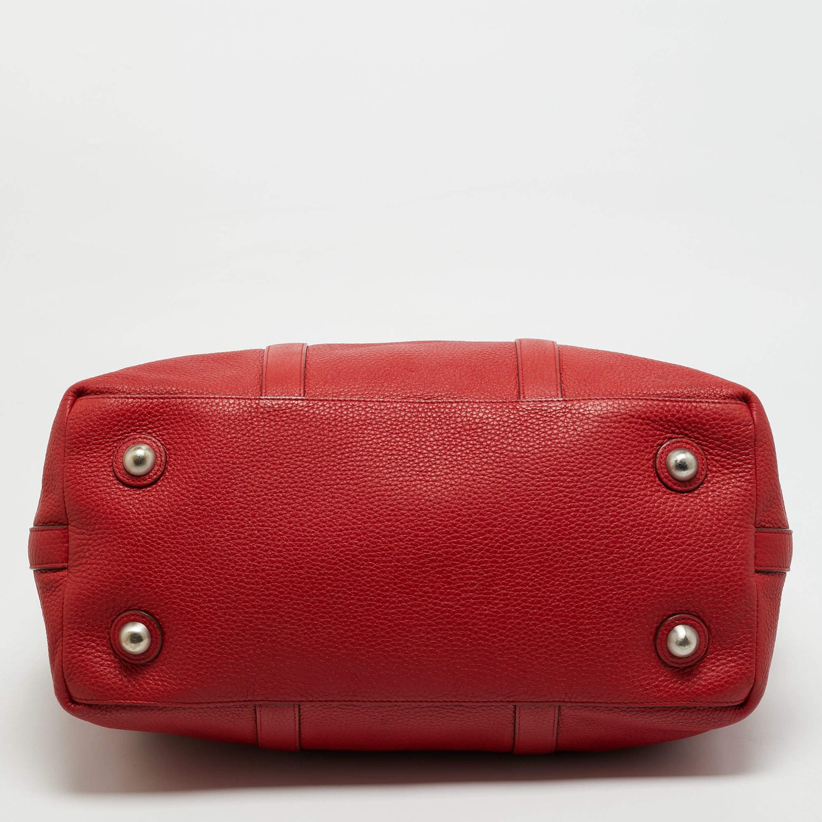 Mulberry Red Leather Duffel Bag