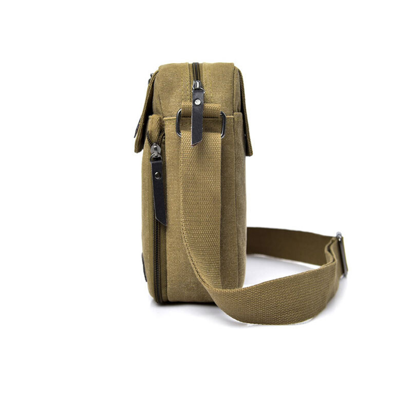 Mens Canvas Messenger Bag Durable Shoulder Crossbody School Bag for Teenage Boy