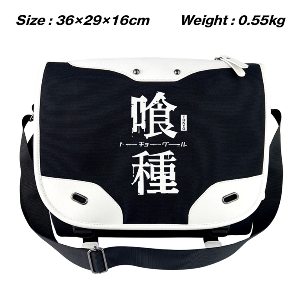 Tokyo Ghoul Men’s Long Strap Shoulder Bags Unisex Messenger School Bag Crossbody