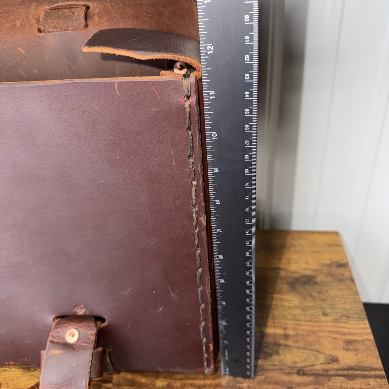 ColsenKeane Leather Satchel Bag In Crazy Horse