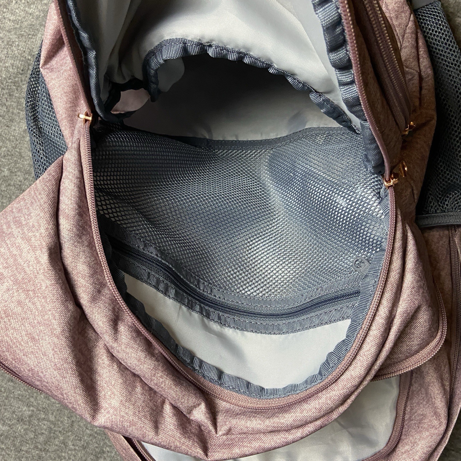 Adidas Prime Backpack Red Purple Gold Writing Zip Pockets Laptop Sleeves