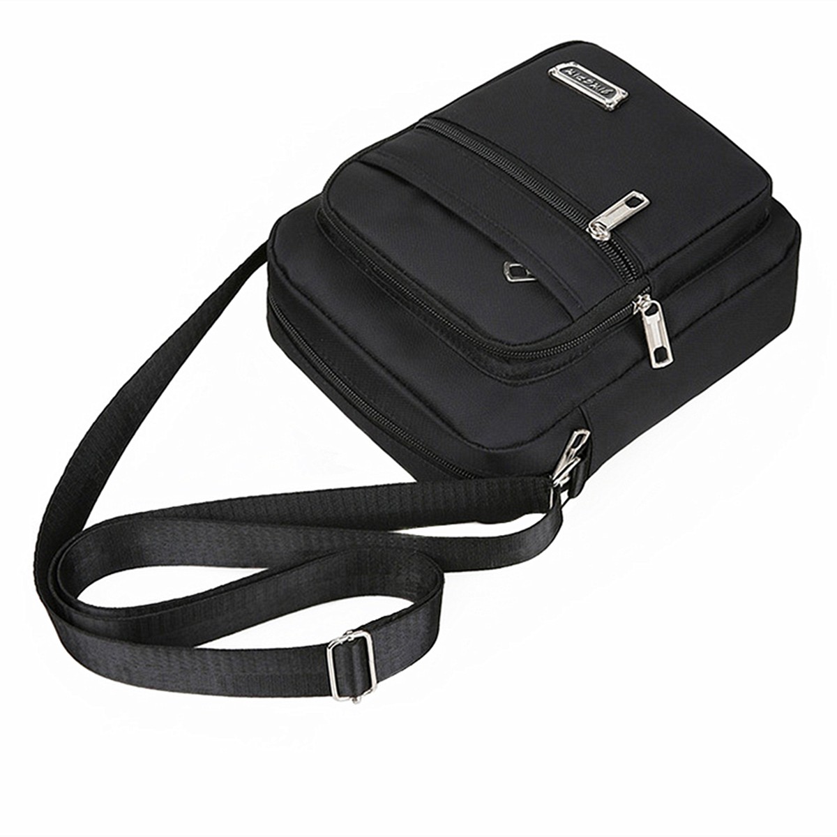 Men’s Shoulder Bag Casual Crossbody Bag Waterproof Fabric Multi Pocket Design