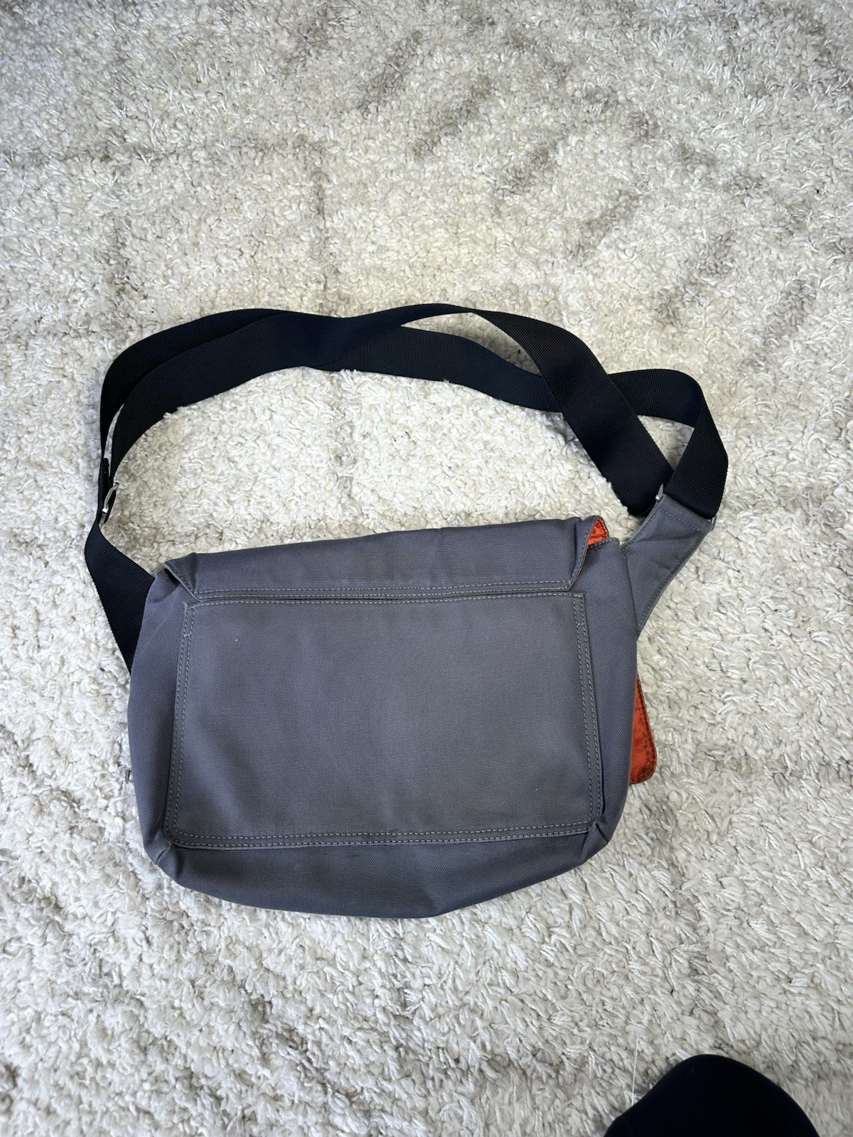 Authentic Jack Spade Greene Street Gray Canvas Messenger Bag