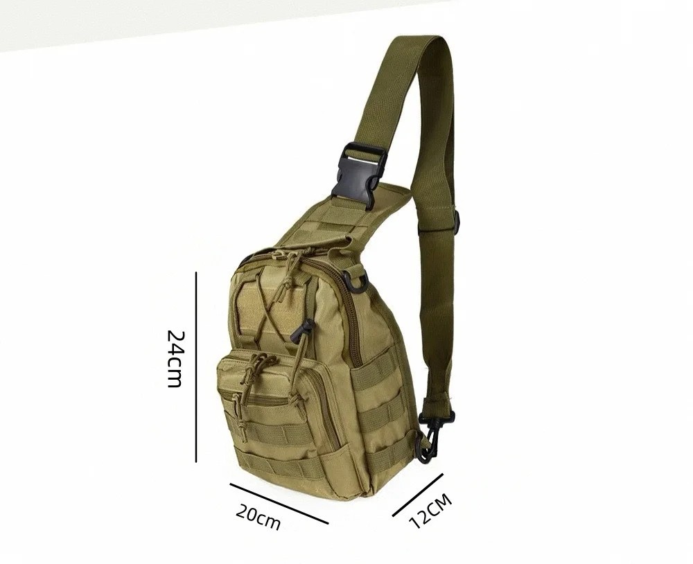 Mens Backpack Tactical Sling Shoulder Bag Molle Travel Chest Pack Outdoor Hiking